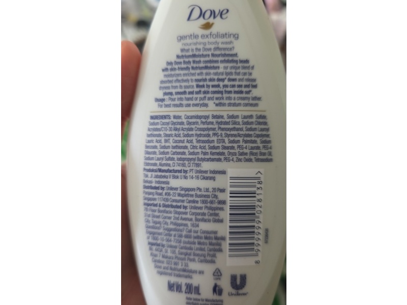 Dove Gentle Exfoliating Nourishing Body Wash, 200 mL