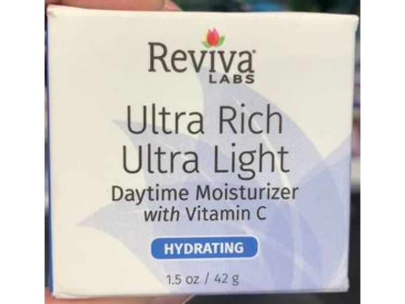 Reviva Labs Ultra Rich Ultra Light Daytime Moisturizer, Vitamin C, 1.5 oz/42 g