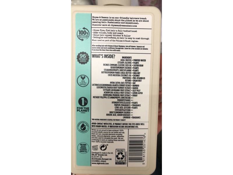 Rhyme & Reason Volume & Boost Conditioner, 13 fl oz/385 mL