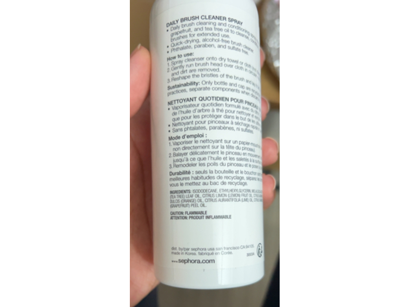 Sephora Daily Brush Cleaner Spray, 6.7 fl oz/198.1 mL