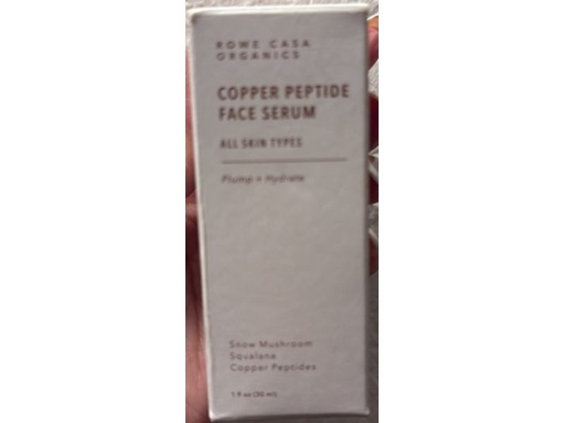 Rowe Casa Organics Face Serum, Copper Peptide, 1 fl oz/30 mL