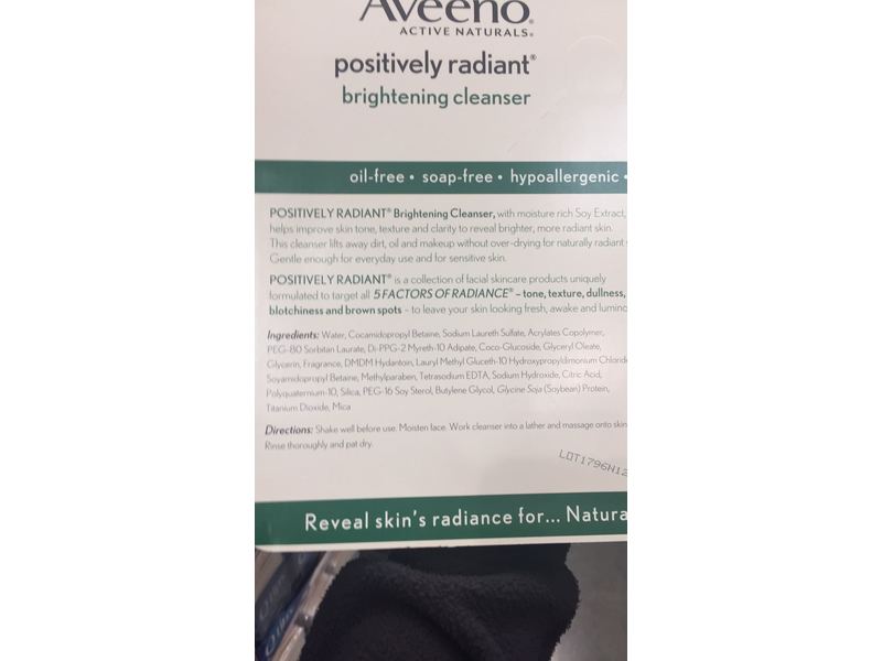 Aveeno Positively Radiant Brightening Cleanser,6.7 fl oz/200 mL