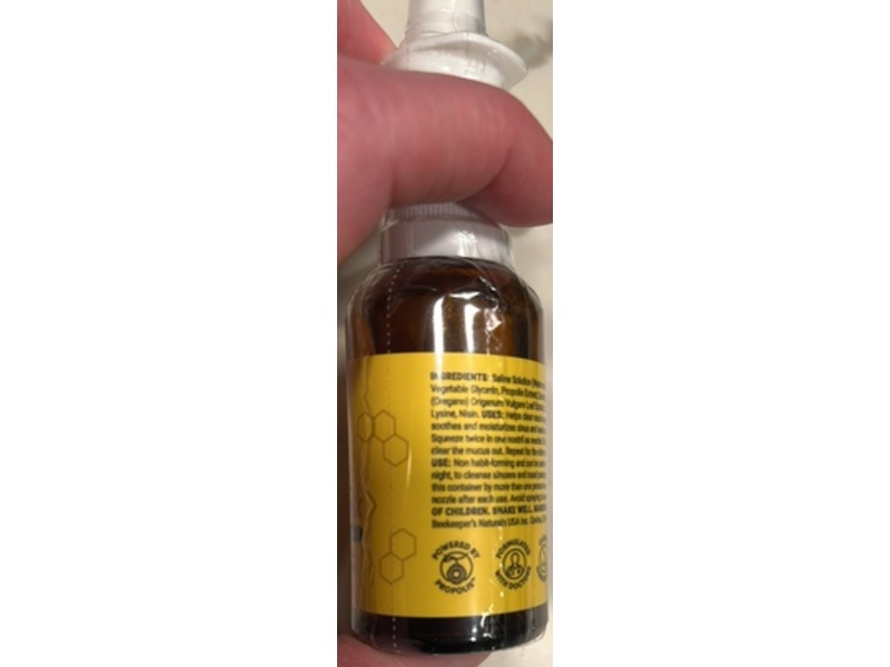 Beekeepers Naturals Propolis Plus Nasal Spray, Propolis, Oregano + Eucalyptus, 1 fl oz/30 mL
