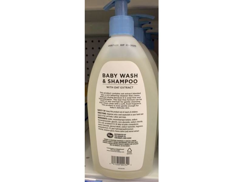 Comforts Baby Wash & Shampoo, Oat Extract, 18 fl oz/532 mL