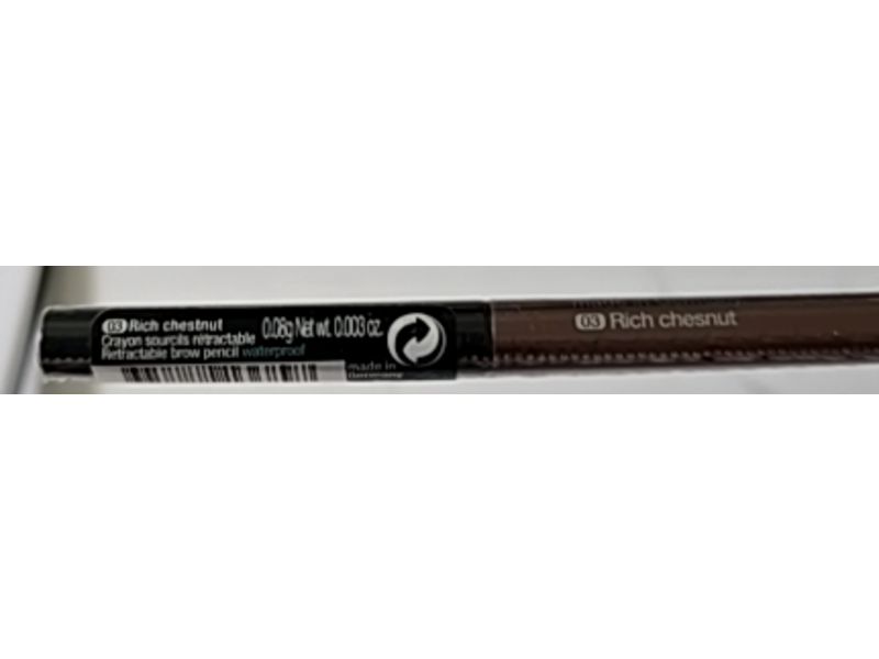 Sephora Retractable Brow Pencil, 03 Rich Chestnut, 0.003oz/0.08 g