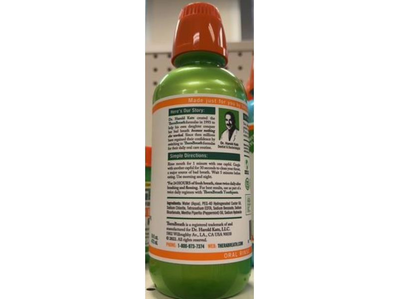 TheraBreath Dentist Formulated Fresh Breath Oral Rinse, Mild Mint, Pack of 2