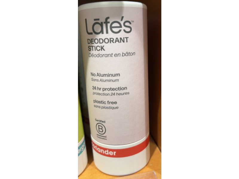 Lafe's Natural Deodorant Stick, Rose & Coriander, 2.25 oz