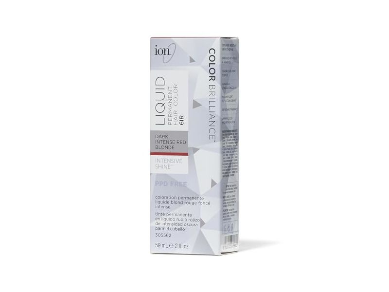 Ion Liquid Permanent Hair Color, 6IR Dark Intense Red Blonde, 2 fl oz/59 mL