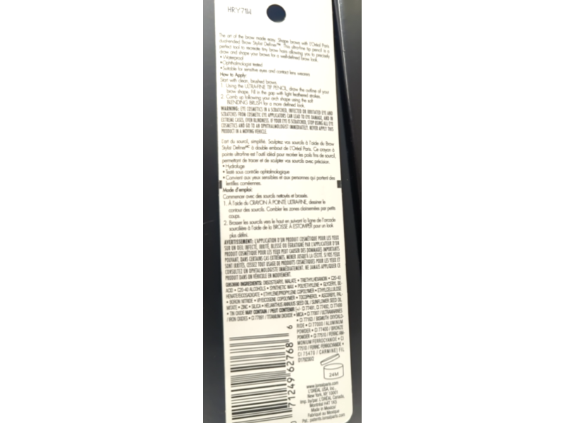 L'Oreal Paris Brow Stylist Definer Mechanical Waterproof Eyebrow Pencil, 386 Taupe, 0.003 oz/90 mg