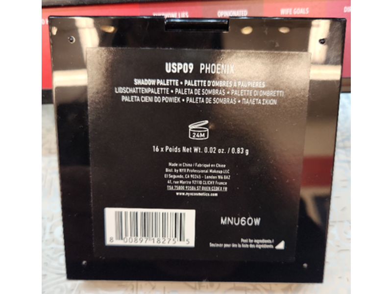 Nyx Professional Makeup Ultimate Shadow Palette, Usp09 Phoenix, 0.02 oz/0.83 g