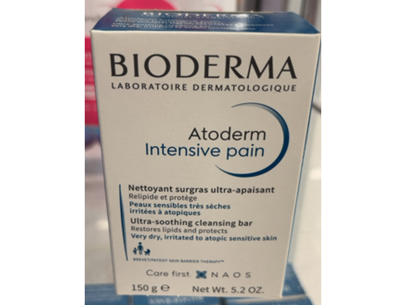 Bioderma Atoderm Intensive Pain Ultra-Soothing Cleansing Bar, 5.2 oz/150 g