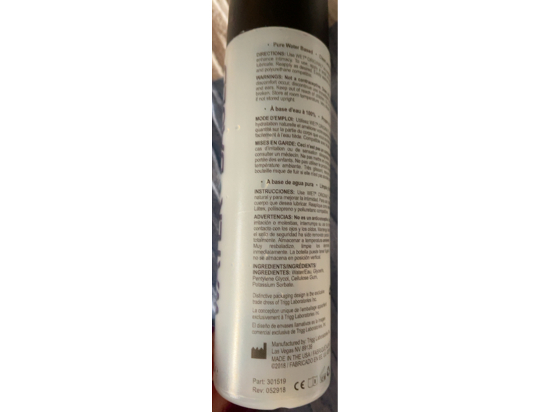 Wet Original Water Based Lubricant, 89 mL