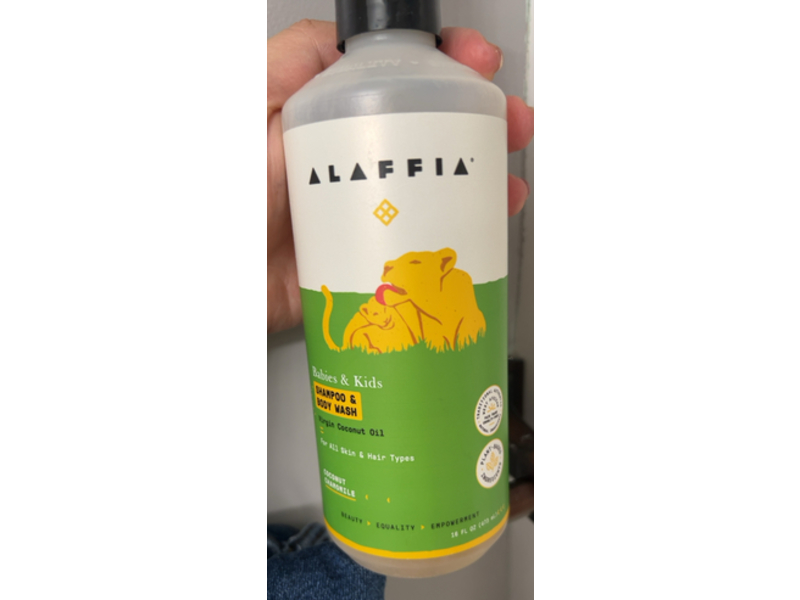 Alaffia Babies Kids Shampoo & Body Wash, Coconut Chamomile, 16 fl oz/473 mL