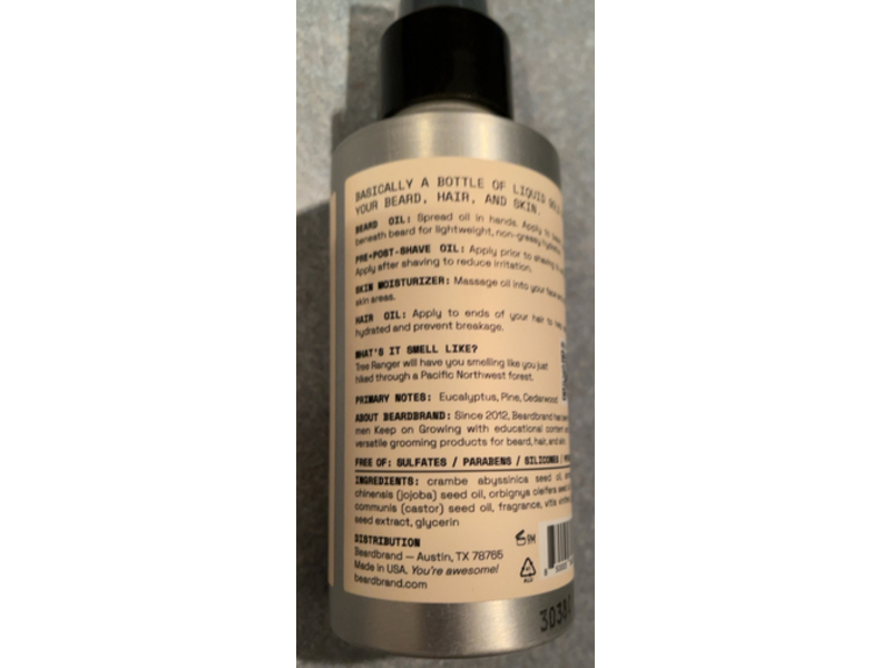 Beardbrand Utility Oil, Tree Ranger, 4 fl oz/118 mL