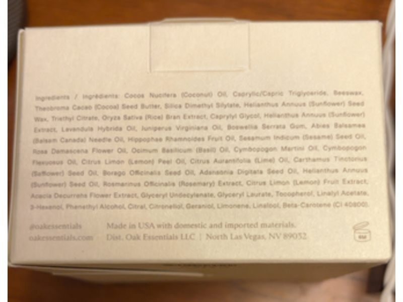 Oak Essentials Moisture Rich Body Balm, 5.3 oz/150 g