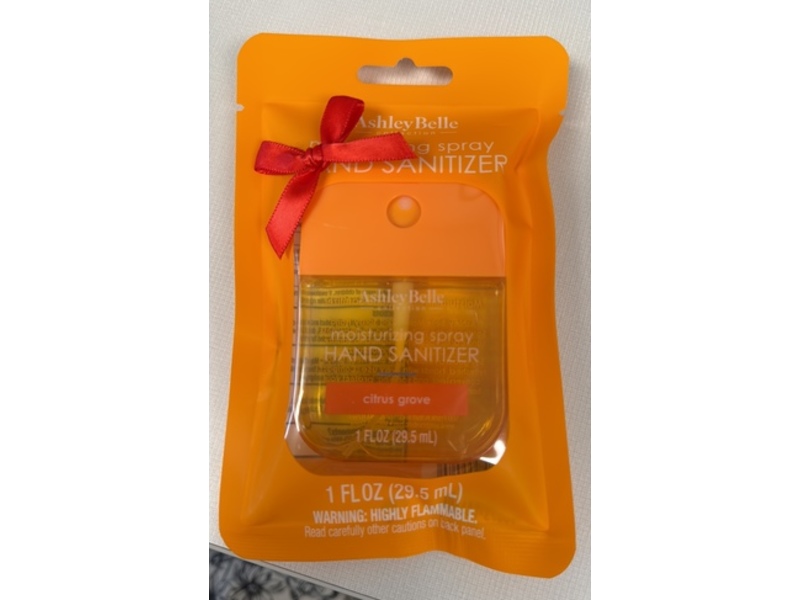 Ashley Belle Moisturizing Hand Sanitizer Spray, Citrus Grove, 1 fl oz/29.5 mL