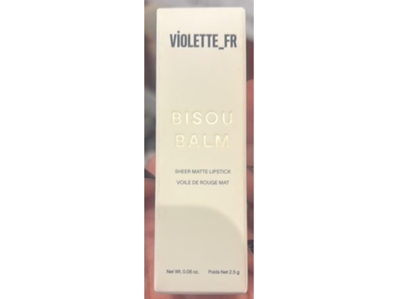 Violette_Fr Bisou Balm Sheer Matte Lipstick, Mon Cheri, 0.08 oz/2.5 g