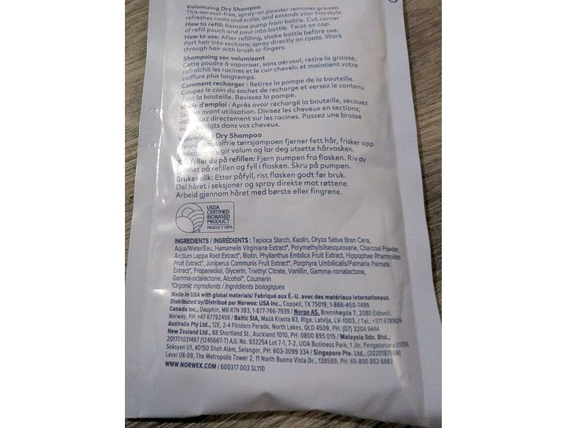 Norwex Volumizing Dry Shampoo, 1 oz/30 g