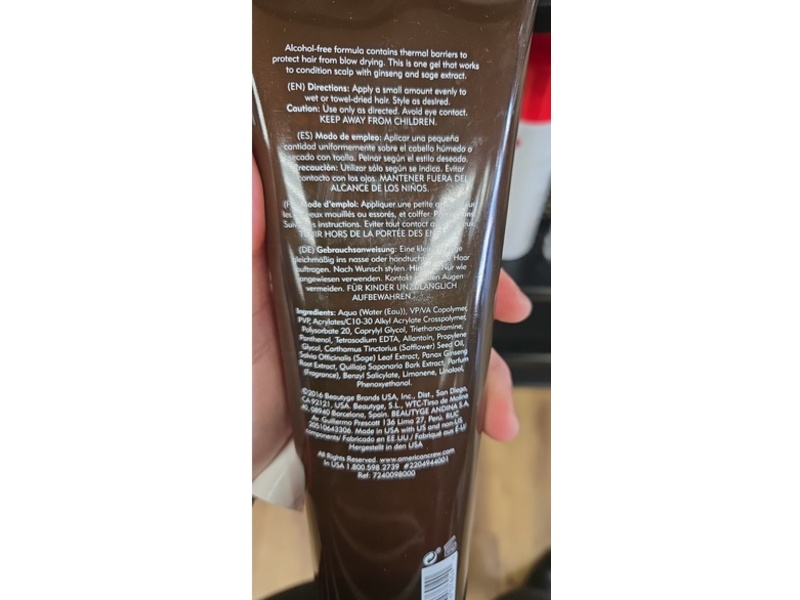 American Crew Men's Light Hold Styling Gel, 13.1 fl oz/390 mL