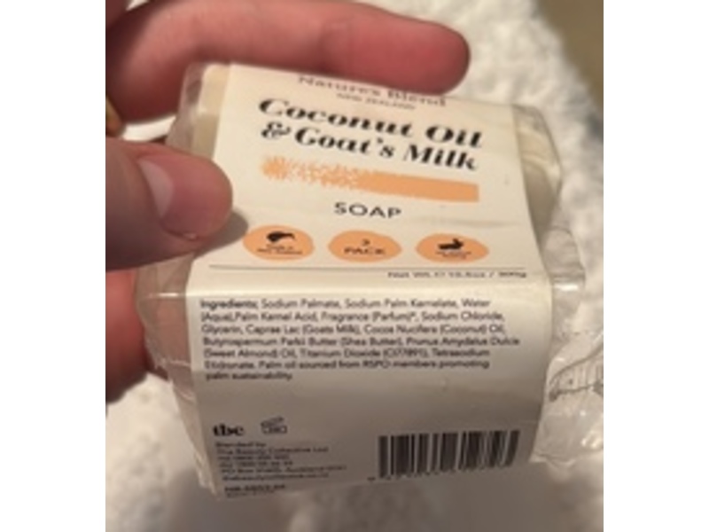Nature's Blend Soap, Coconut Oil & Goat's Milk, 10.5 oz/300 g, Pack Of 3