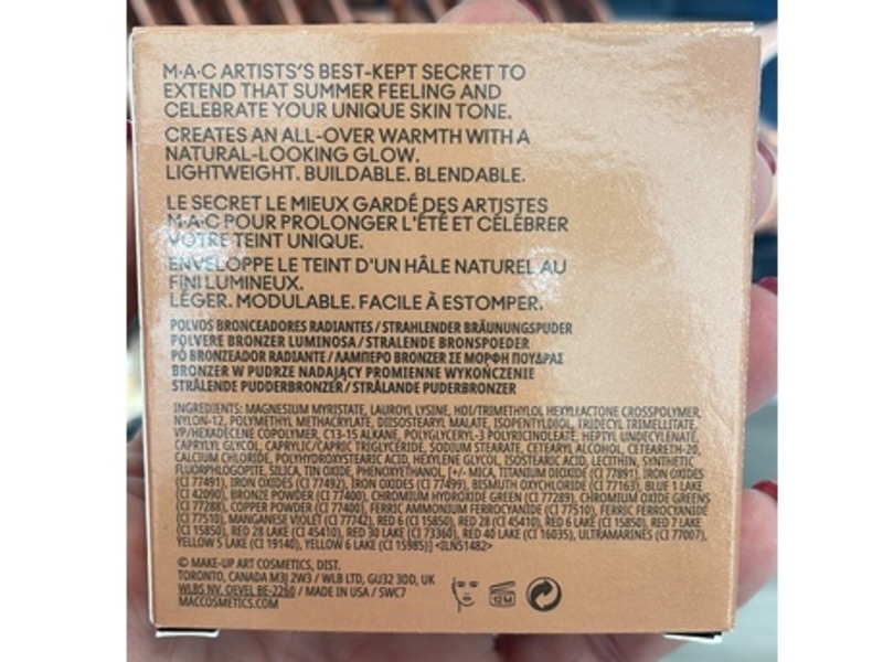 M.A.C Skinfinish Sunstruck Radiant Bronzer, Radiant Light Rosy, 0.28 fl oz/8 g