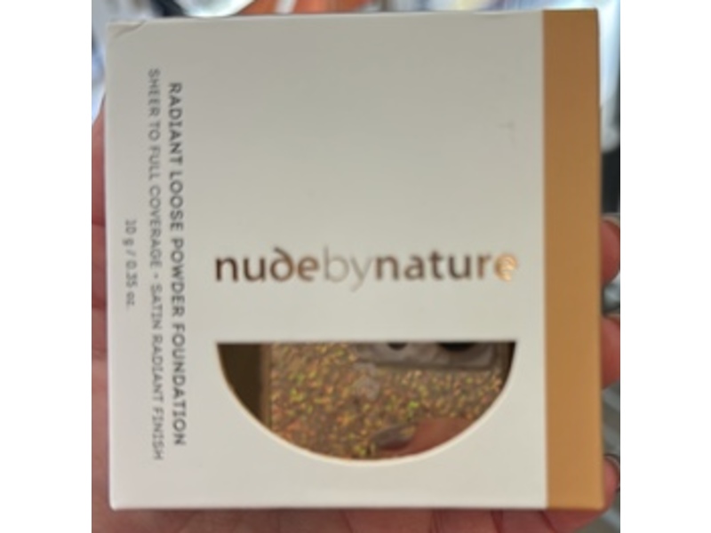 Nudebynature Radiant Loose Powder Foundation, N7 Warm Nude, 0.35 oz/10 g