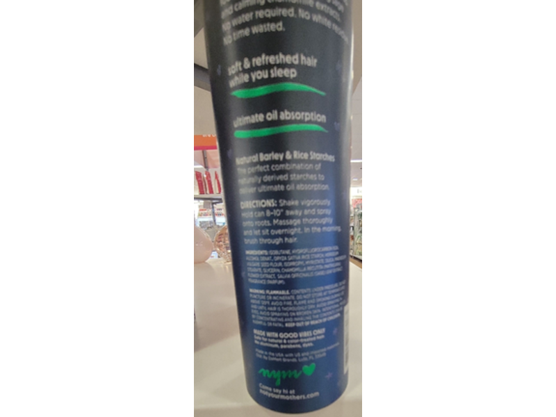 Not Your Mother's Overnight Clean Freak Dry Shampoo, Barley, Rice Starches, 7 oz/198 g