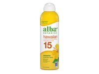 Alba Botanica Face & Body Sunscreen Spray, Coconut, SPF 15, 5 fl oz/148 mL - thumbnail 1