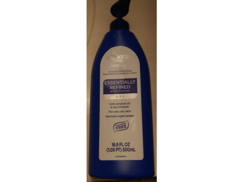 Equate Beauty Essentially Refined Body Lotion, Very Dry Skin, 16.9 fl oz/500 mL