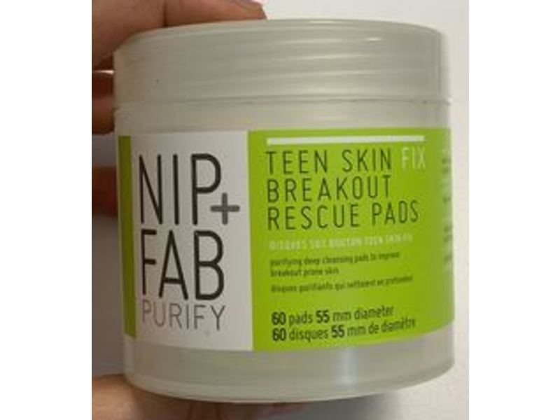 Nip+Fab Purify Teen Skin Fix Breakout Rescue Pads, 60 Count