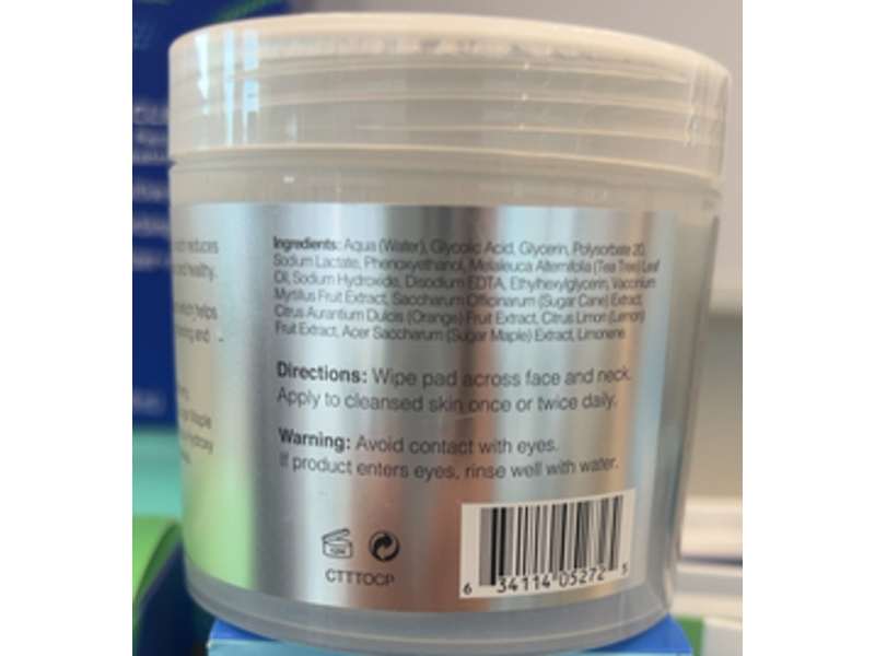 Carbon Theory Cleansing Pads, Tea Tree Oil & Glycolic Acid, 60 Count