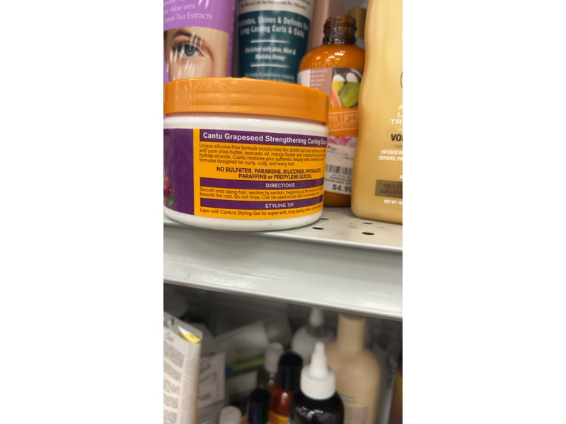 Cantu Grapeseed Strengthening Gel, Grapeseed Oil & Shea Butter, Alcohol Free, 18.5 oz/524 g, Pack Of 2