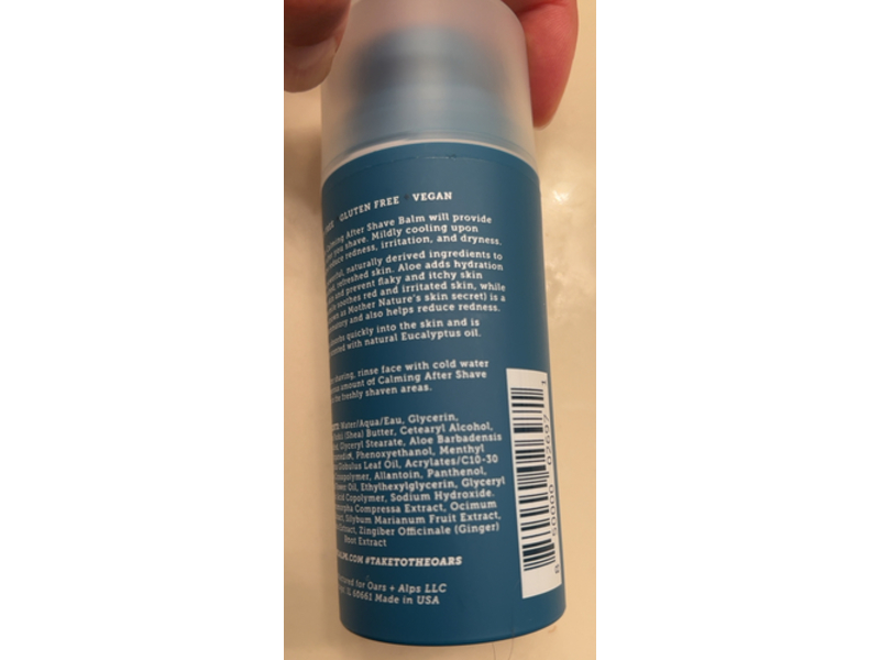 Oars + Alps Calming After Shave Balm, Aloe & Chamomile, 2.9 fl oz/80 mL