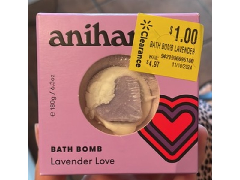 Anihana Bath Bomb, Lavender Love, 6.3 oz/180 g