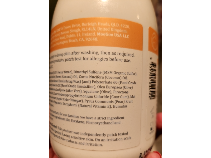 MooGoo Natural Soothing MSM Moisturiser, 17.6 oz/500 g