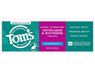 The Original Tom's Of Maine Antiplaque & Whitening Toothpaste, Peppermint, 4.5 oz/177 g