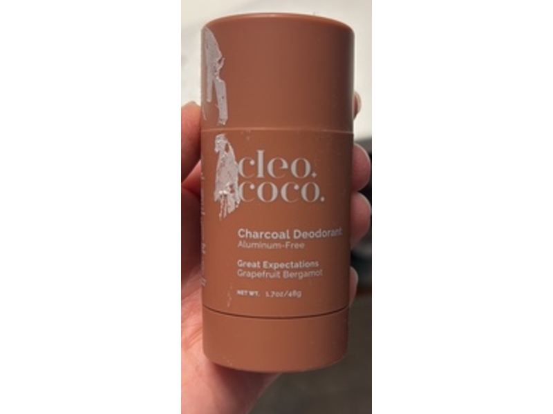 Cleo + Coco. Charcoal Deodorant, Grapefruit Bergamot, 1.7 oz/48 g