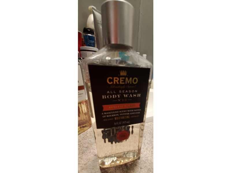 Cremo All Season Body Wash, Reserve Blend, 16 fl oz/473 mL