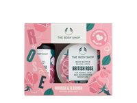 The Body Shop Nourish & Flourish Body Butter & Shower Gel Set, British Rose - Image 2