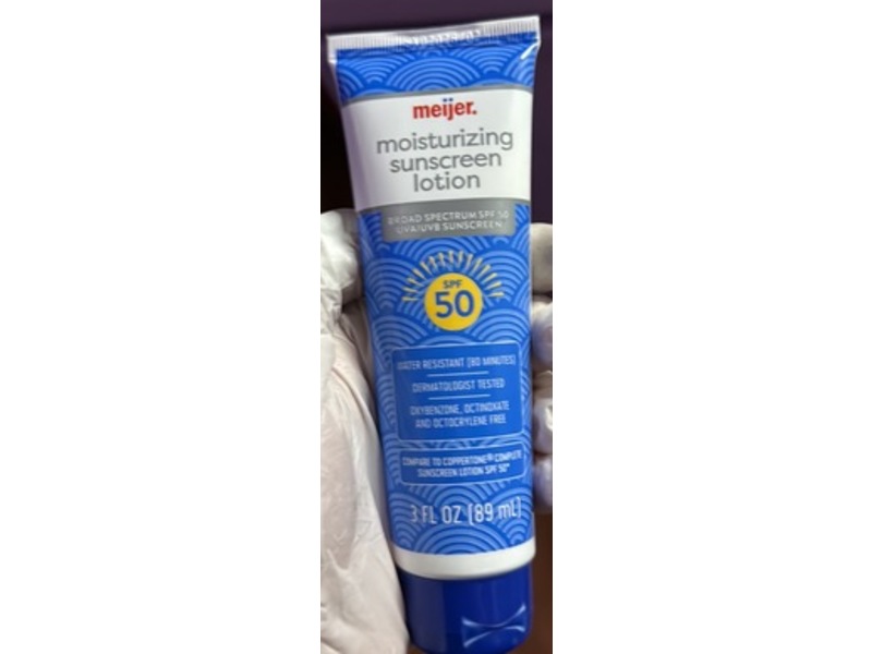 Meijer Moisturizing Sunscreen Lotion, SPF 50, 3 fl oz/89 mL