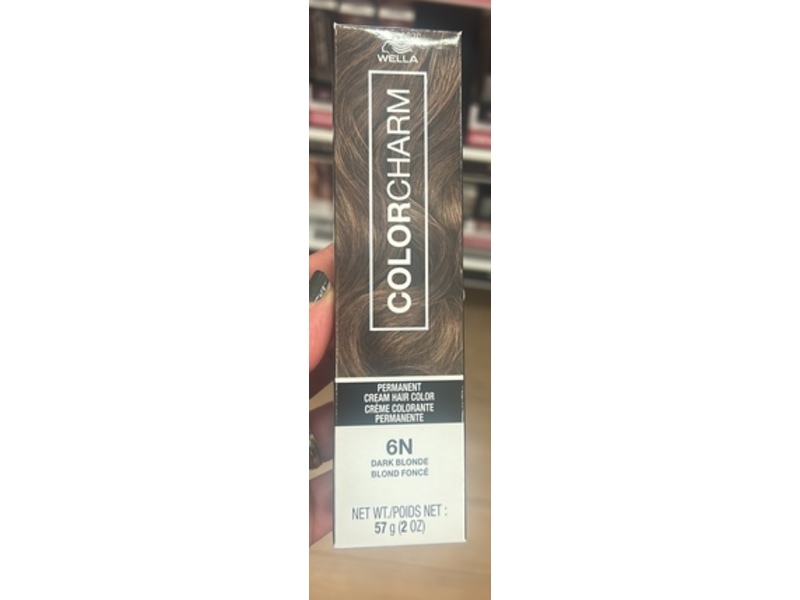 Wella Colorcharm Permanent Cream Hair Color, 6N Dark Blonde, 2 oz/57 g