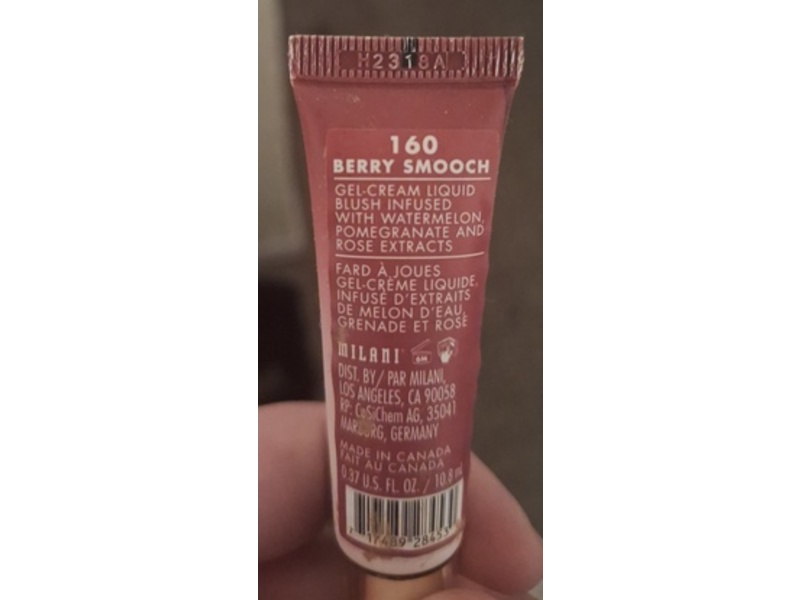 Milani Cheek Kiss Liquid Blush, 160 Berry Smooch, 0.37 fl oz/10.8 mL