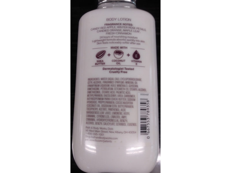 Bath And Body Works Winter Candy Apple Body Lotion, Shea Butter + Vitamin E, 8 fl oz / 236 mL