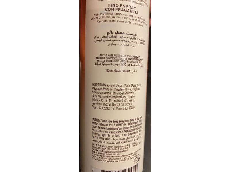 Bath & Body Works Warm Vanilla sugar Fine Fragrance Mist, 8 fl oz/