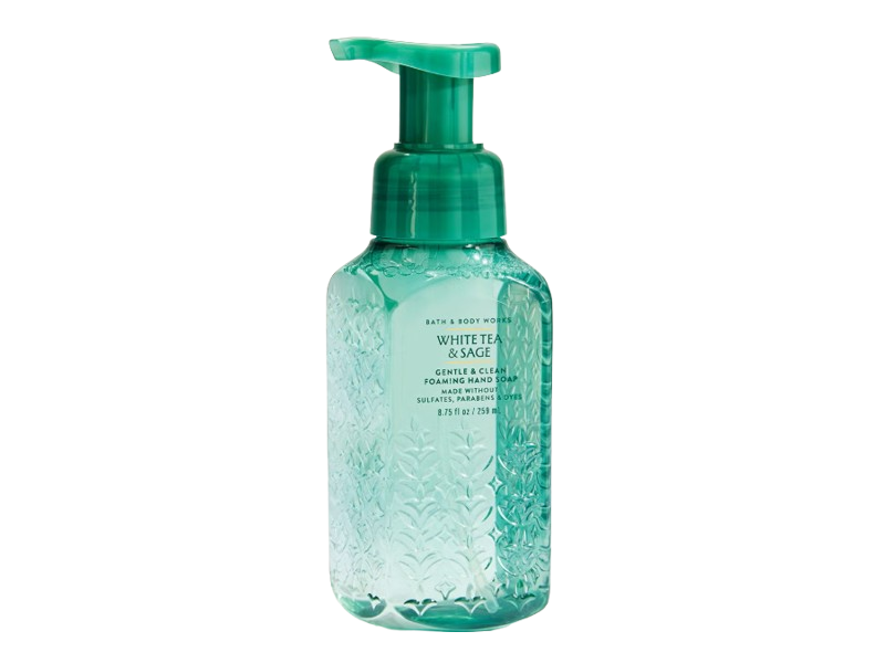 Bath & Body Works Gentle & Clean Foaming Hand Soap, White Tea & Sage, 8.75 fl oz/259 mL.