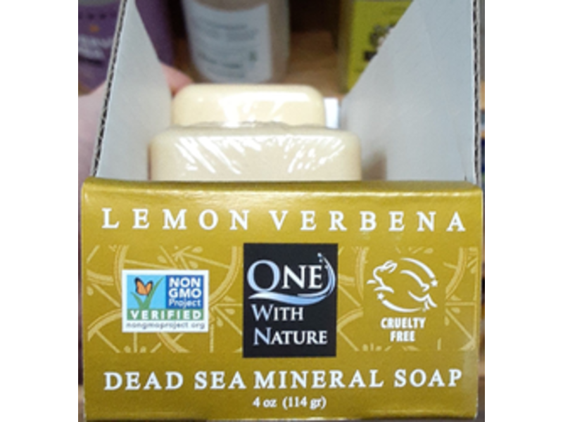 One With Nature Dead Sea Mineral Soap, Lemon Verbena, 4 oz/114 g