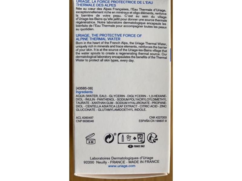 Uriage Eau Thermale Bariederm-Cica Daily Serum, 1 fl oz/30 mL