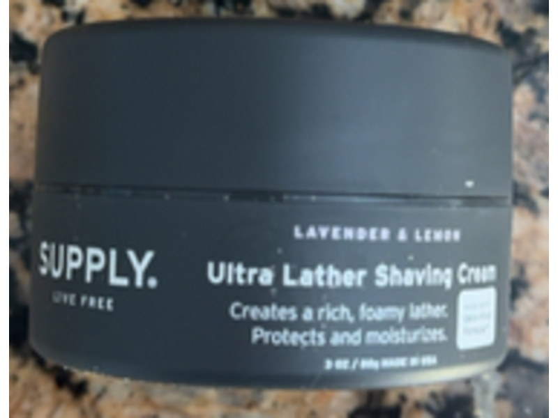 Supply Ultra Lather Shaving Cream, Lavender & Lemon, 3 oz/88 g