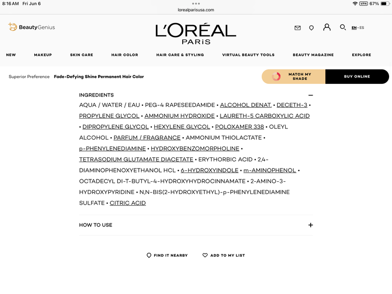 L’Oreal Paris Superior Preference Permanent Hair Color, 6A Light Ash Brown, 1 Count