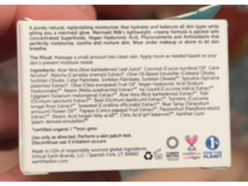 Earth Harbor Mermaid Milk Nutrient Glow Moisturizer, 0.5 oz/15 mL